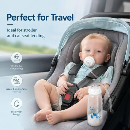 Baby Feeding Bottle with Weighted Straw