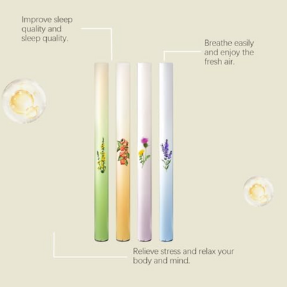 Herbal Blend Diffuser Set,4IN1 Upgraded Dual-Action Herbal Purifier Pens for Sleep Support,Breathe Cleanse and Energy Boost,Herbal Diffuser Pen,Plant-Based Aromatherapy Pen,Pocket-Sized Design